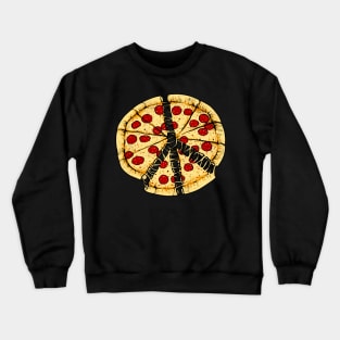 Pizza Peace Sign Pasta Lover Gift Crewneck Sweatshirt